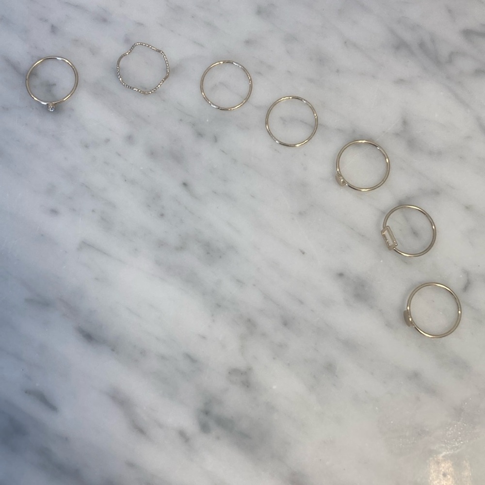 Gold fashion rings from GAP.  New.